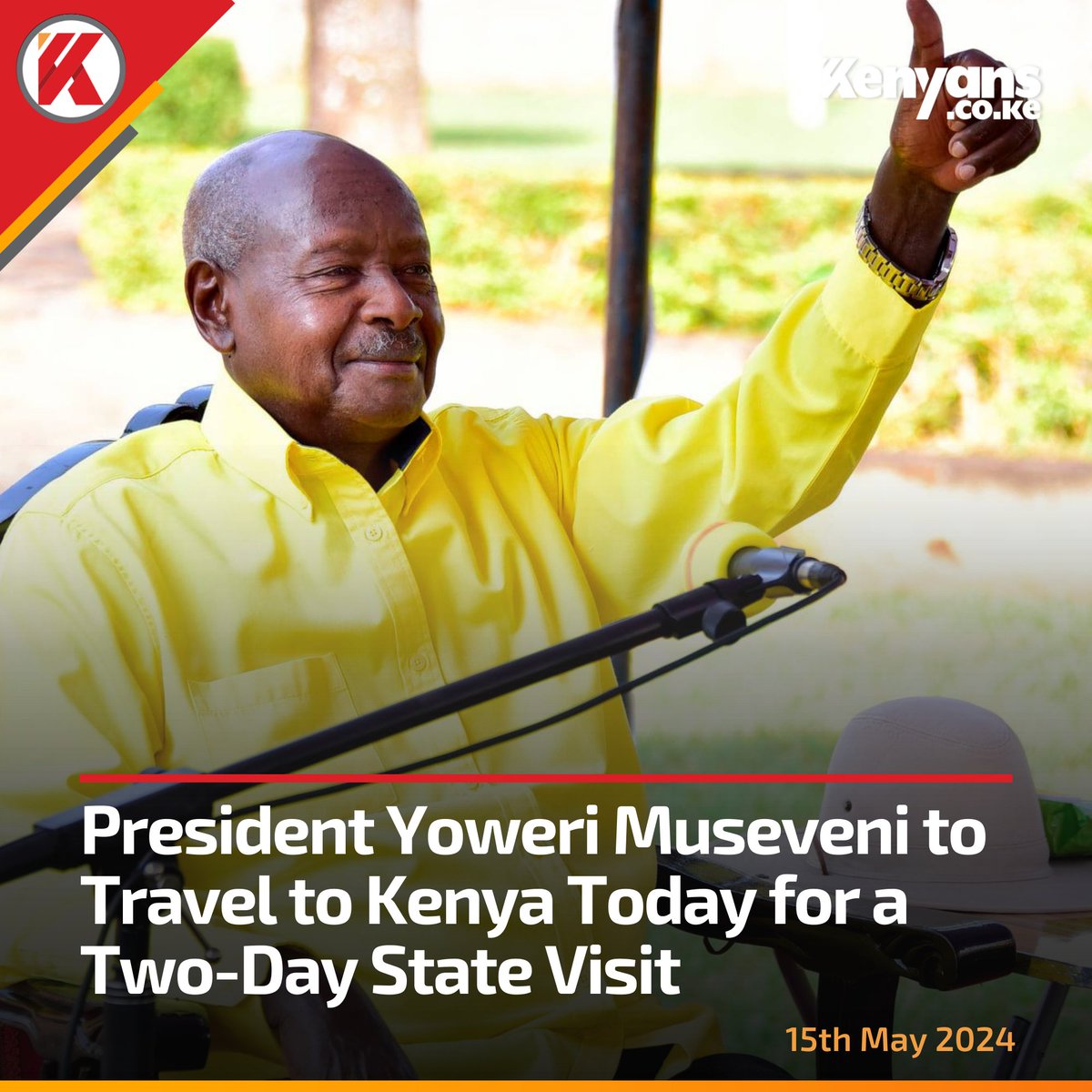 President Yoweri Museveni to travel to Kenya today for a two-day State visit