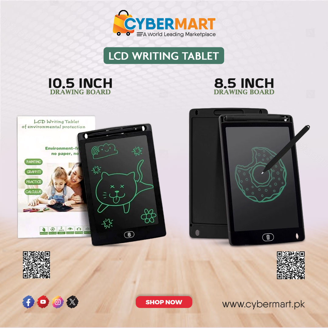 These LCD writing tablets is the perfect way to keep your kids entertained on the go. Buy now
cybermart.pk/85-Inch-LCD-Wr…
cybermart.pk/105-Inch-LCD-W…

#LCDWritingTablet #PaperlessFun #EcoFriendly #KidsToy #TravelToy #CreativeOutlet #DitchTheNotepad #DigitalNotes #Brainstorming