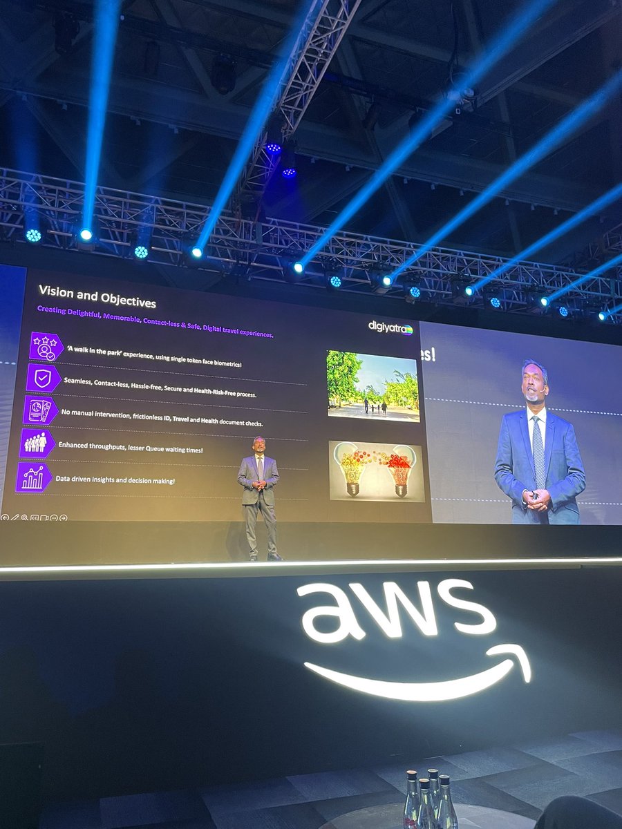 Great keynote session by Mr. Suresh from Digiyatra foundation about how Digiyatra securely handles the data without storing any personal information on their servers.
#awssummit #awscommunity