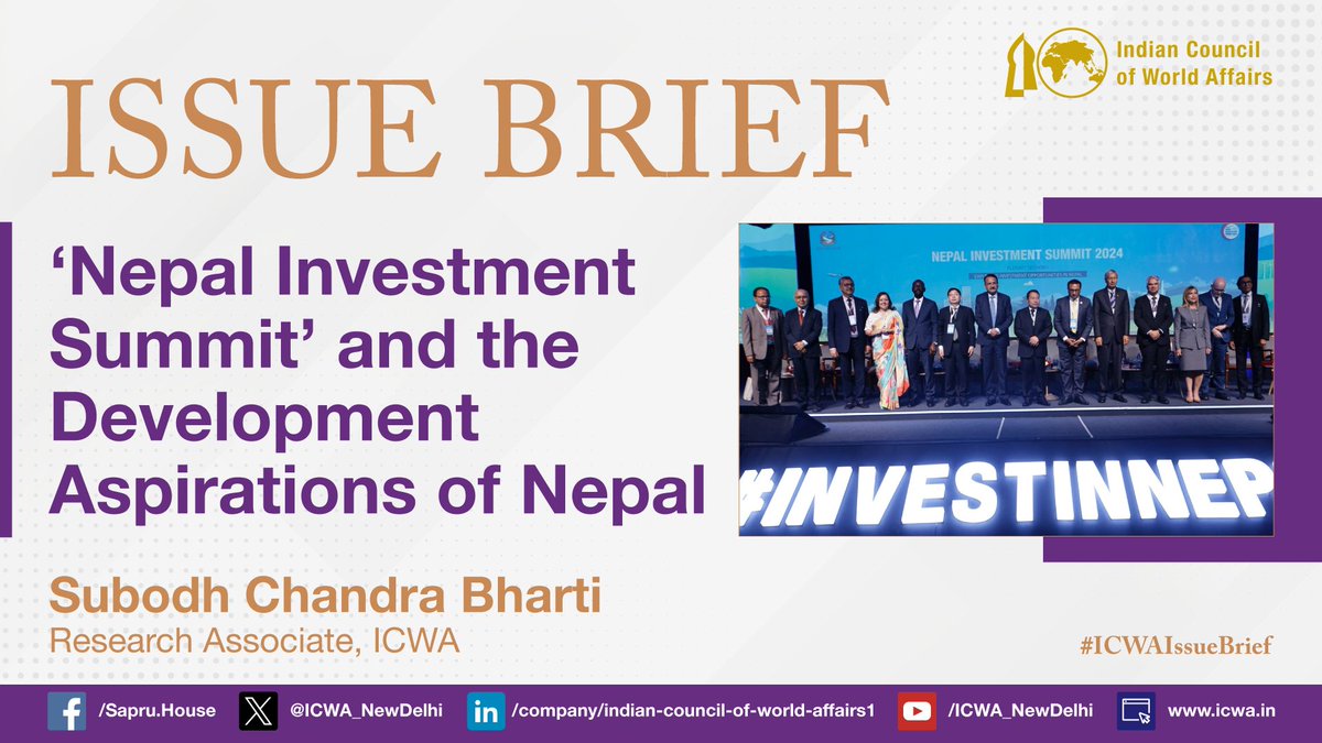 The #NepalInvestmentSummit2024 culminated  with 12+ MoU  signings and the launch of an online FDI approval system, securing  NPR 9.13 billion investments. India’s unique partnership highlighted its crucial role in Nepal’s development journey. Despite political uncertainties,