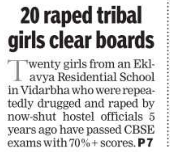 Is 'raped' now an adjective, @timesofindia ? How can any editor pass this headline, that too on page one?