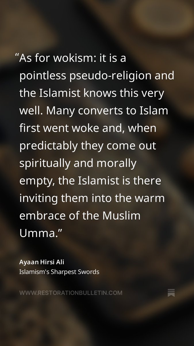 Is it true that many converts to Islam were woke before their conversion? I do think that this is either currently happening or will soon happen. But I didn’t realize that it had already happened. @Ayaan