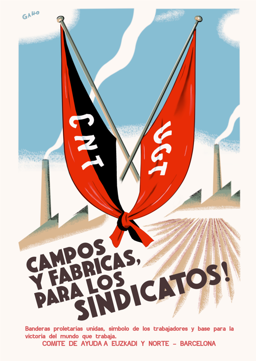 Another of our new posters - recreated from an original poster from the Spanish Revolution
