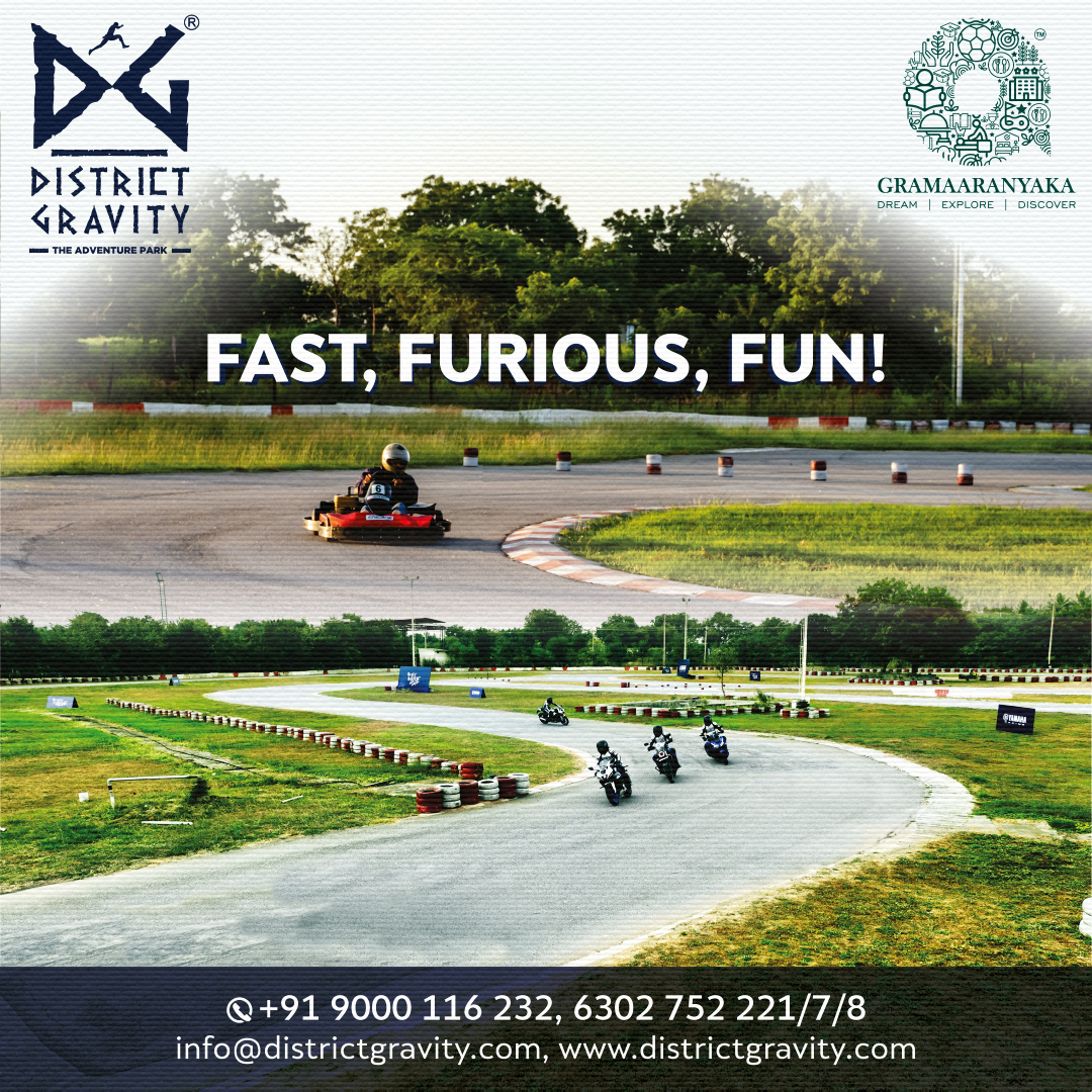 Step into the fast lane at our go-karting track & experience the thrill of speed like never before! Whether you're a seasoned racer or a first-timer, our track is sure to get your heart racing & adrenaline pumping!

Book  @ +91 - 6302 752 228 | +91 -63027 52221 |+91 - 9000116232