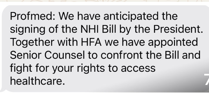 Mooi Profmed. Hulle maak hul rug styf. Het senior advokaat aangestel en ook oppad hof toe. Staan saam.