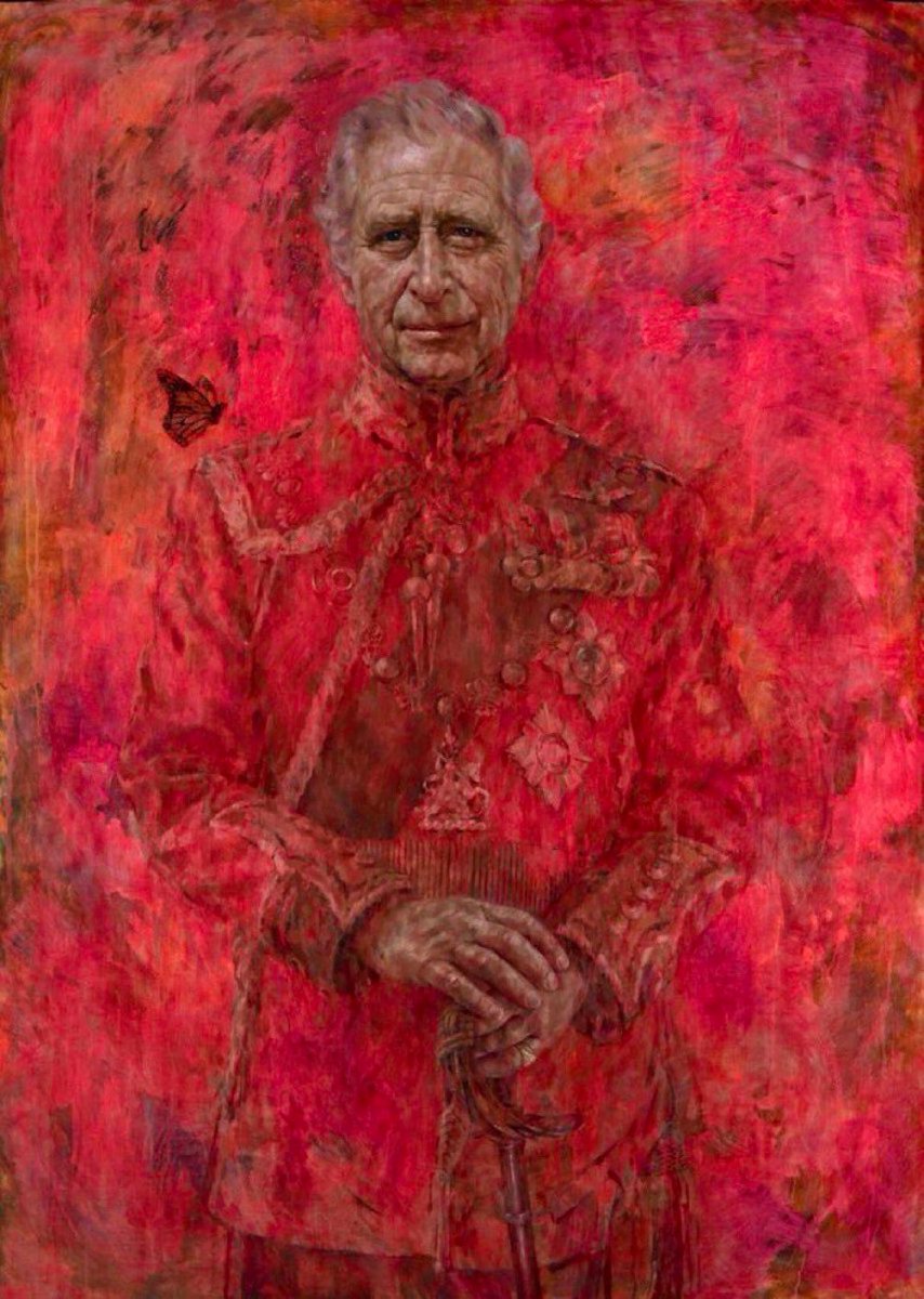 #TamponKing the evil head of the Church of England. This painting has covered the evil, pettiness, jealous, conniving, adulterous Charles. #WhereIsKate