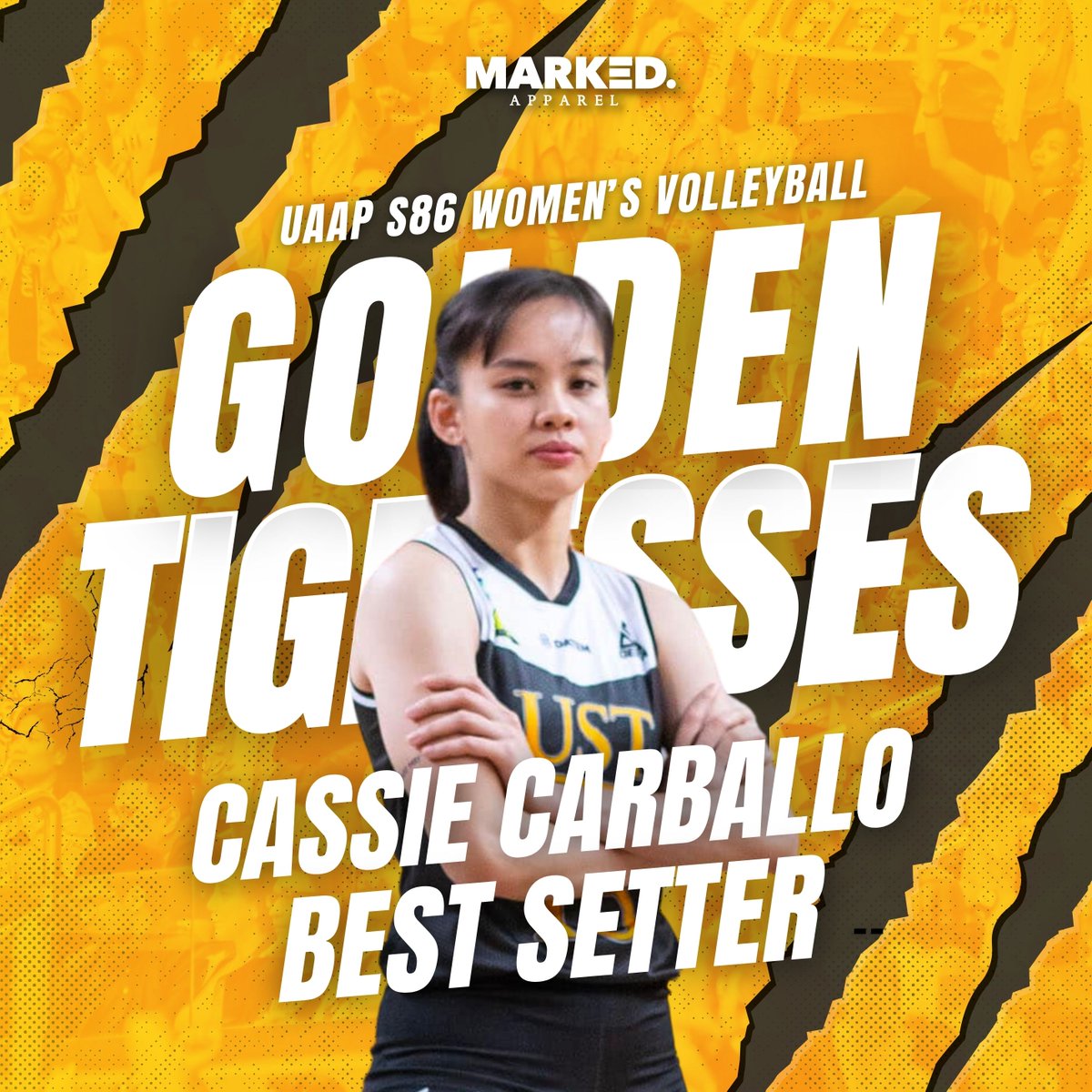UST'S PLAYMAKER, BEST SETTER!

Congratulations to Cassie for winning the Best Setter Award! Your hard work and dedication have truly paid off!

#GoUSTe #UAAPSeason86 #UAAPVolleyball #GetMarkedNow #USTvsNU #UAAPFinals