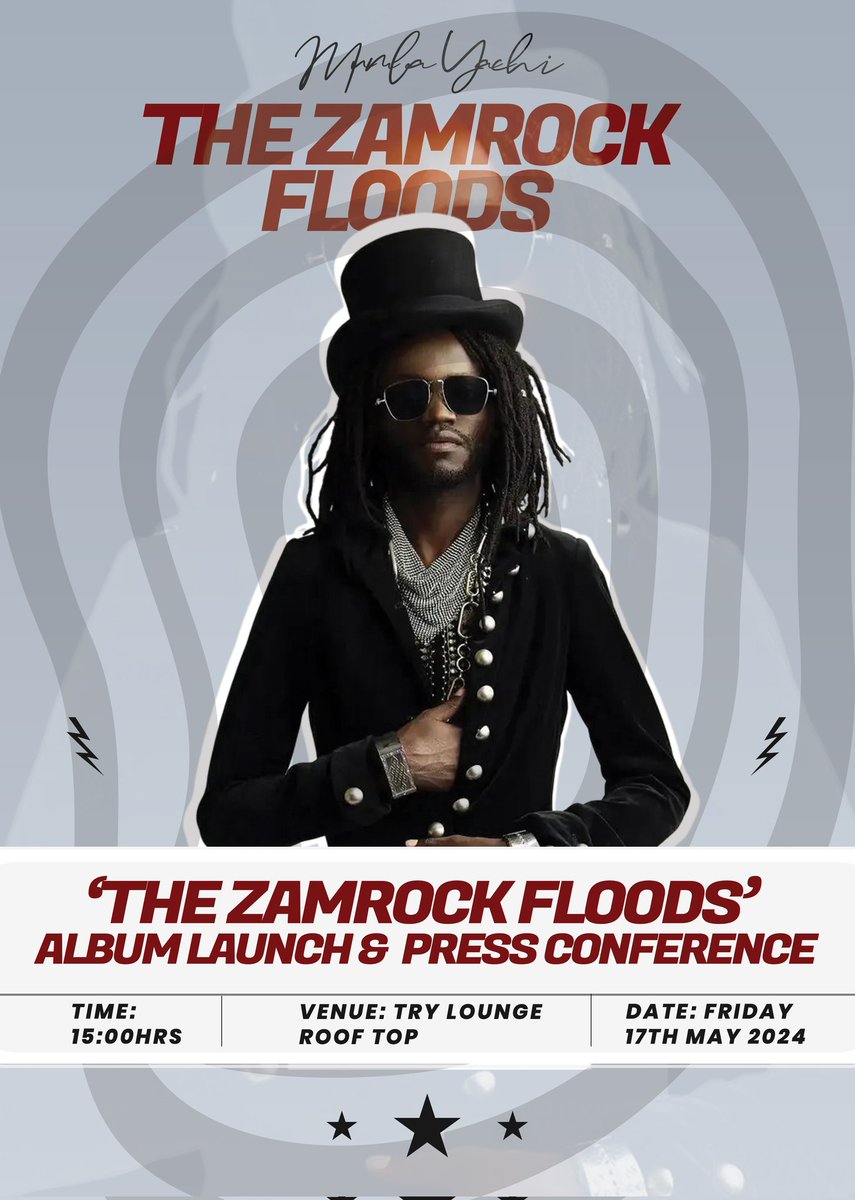 MumbaYachi's tweet photo. Get ready for the #ZamrockFloods! My 8th album #MrRed8 drops on May 17th! Join our media conference &amp; access music on all digital platforms! (Evening show postponed, new date TBA) #YachiMusic #NewAlbum #MusicRelease" https://t.co/Flaa5GIYWN