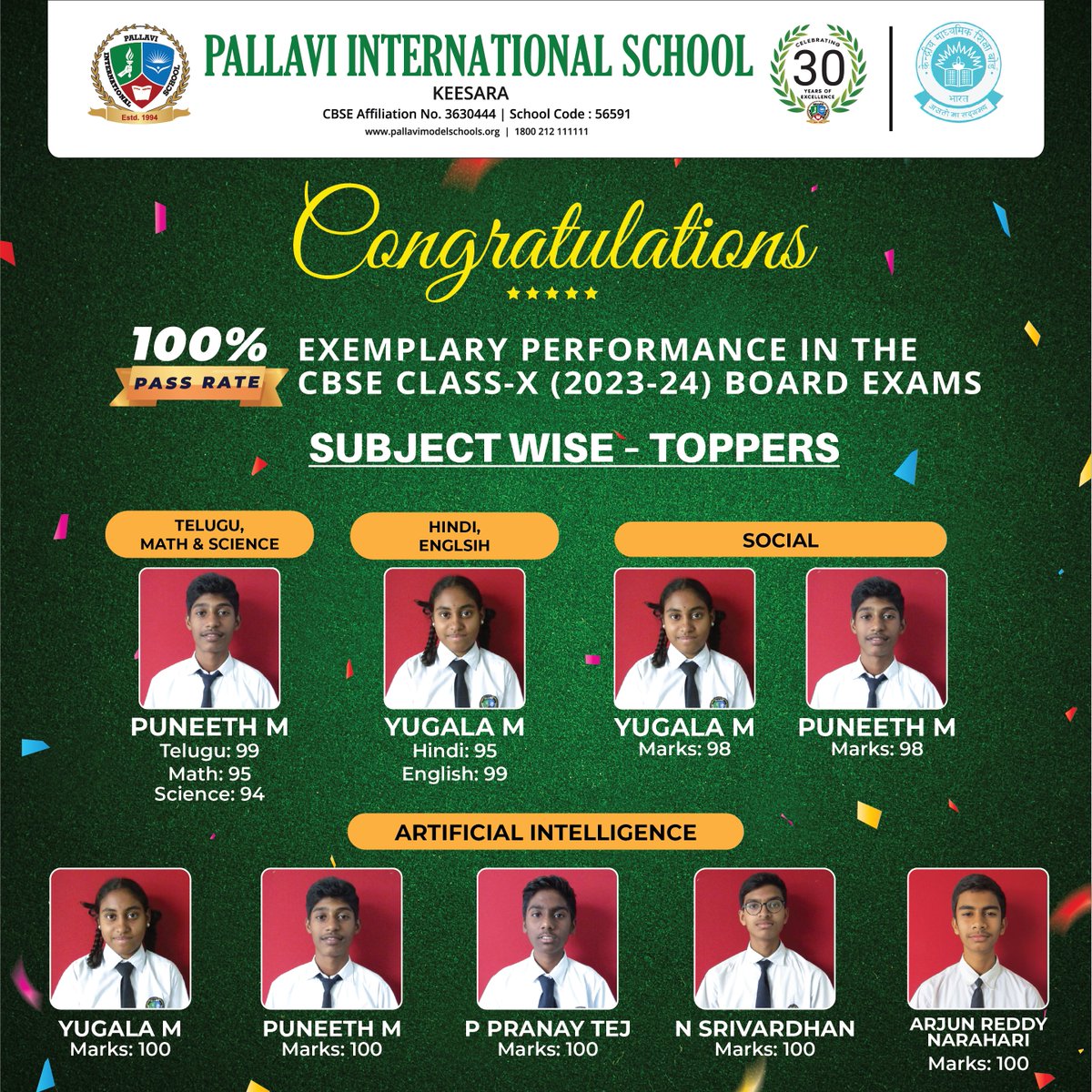 🌟Celebrating the brilliant stars of Class X A big congratulations to our top achievers for their remarkable accomplishments. Let's come together to share our heartfelt wishes in the comments below! 🎓

#academicstars #celebratingsuccess #congrats #pgos #pis #piskeesara