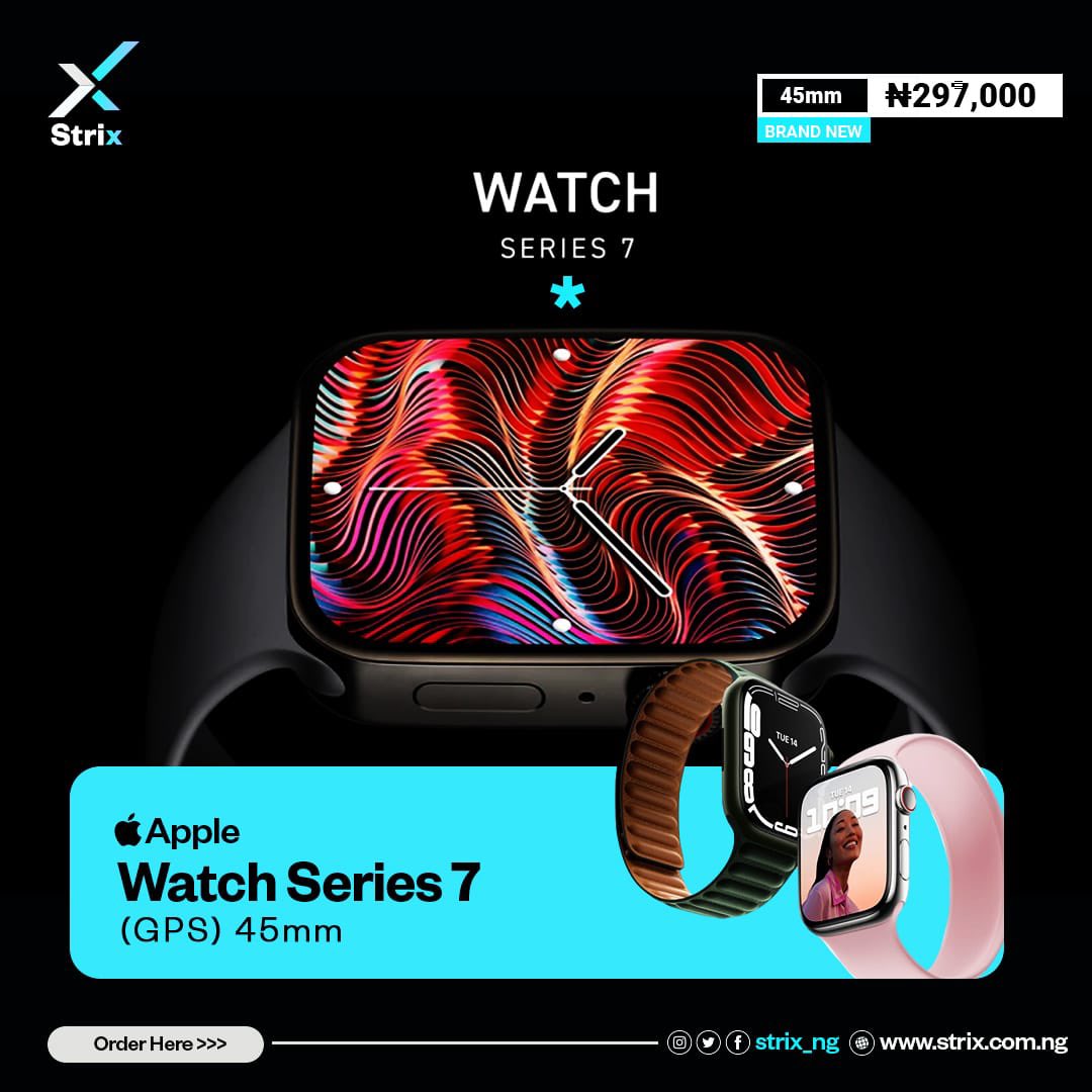 Buy your own apple Watch from @strix_ng and complement your accessories 👍

Visit: strix.com.ng to #ShopStrix