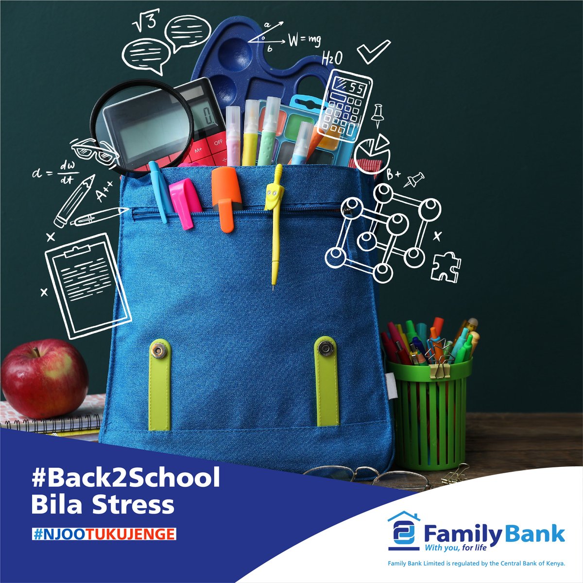 Stock up on #Back2School items bila stress, with help from a salary advance.​
Get yours at the nearest branch, PesaPap app, any countrywide ATM or simply Dial *325# ​

#NjooTukujenge