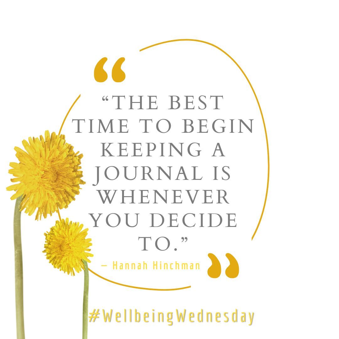 With this week’s edition of #WellbeingWednesday we thought we would highlight how there is no “perfect time” to begin journalling. We hope that this quote will encourage you to pick up a pen and embark on your own writing journey, it has certainly inspired us! #Journal #Diaries