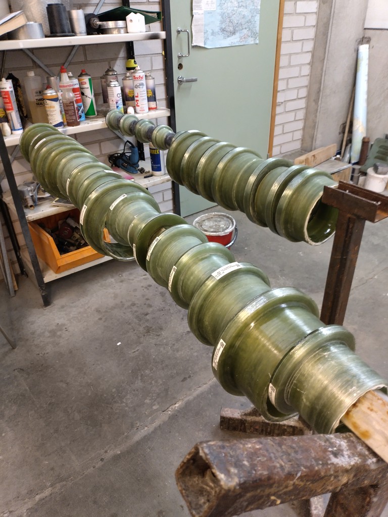 IMATEXFinland's tweet image. Hand made pipe collars waiting for the finishing resin layer to cure. All parts we make are marked with a code, enabling us to track them to the raw material lot. Every part also carries its maker's initials.
#madeinfinland #pipeparts