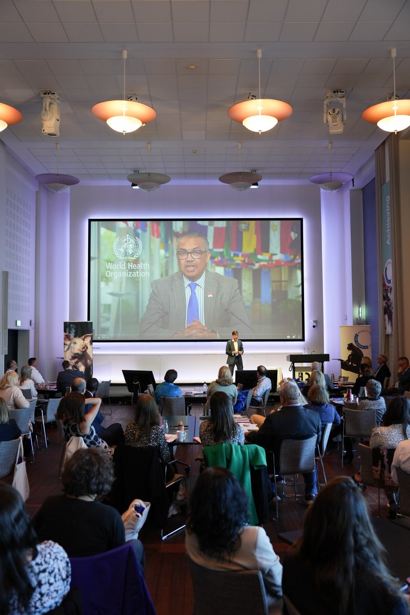 Dr. Tedros(@DrTedros), Director-General of @WHO, addressed us with a powerful message: 'Protecting animal health & welfare helps advance progress through sustainable development goals.' Proud to contribute to this crucial mission! 🌍🐾 

#OneHealth #AnimalWelfare #WFAGA2024