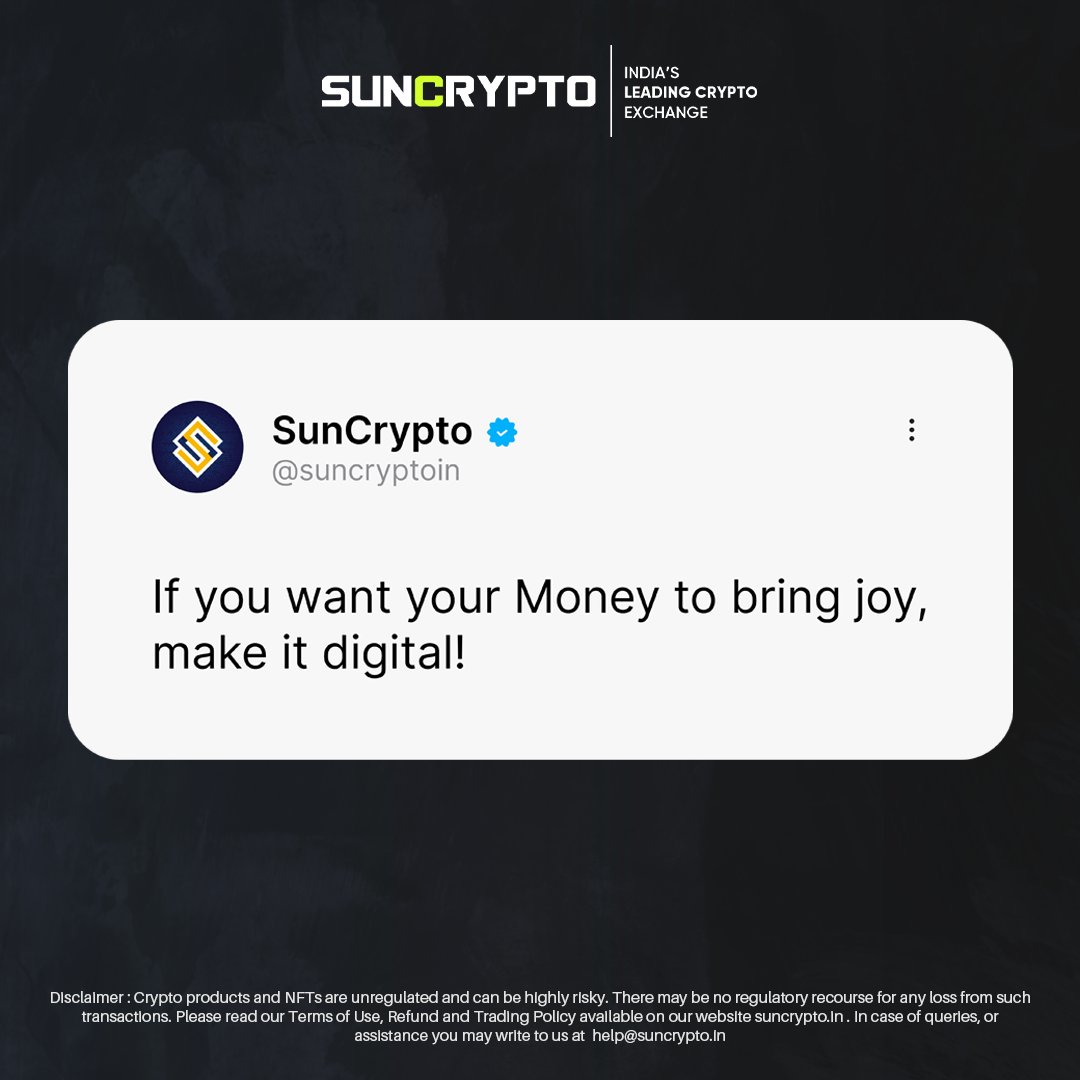 Digital currency, happier currency🤑🪙

#suncrypto #suncryptoexchange #Bitcoin #cryptotrading #cryptocurrencies #crypto