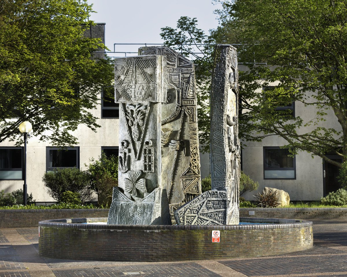 C20Society's tweet photo. NEWS // ‘Modern standing stones’: The Civic Fountain in Southend-on-Sea, Essex, with panels by William Mitchell (1971) has been Grade II listed following C20 support.
Mitchell has more works on the national register (16) than any other post-war artist.
 
➡️https://t.co/ruDrCcNxq3 https://t.co/pcE4mETe9C