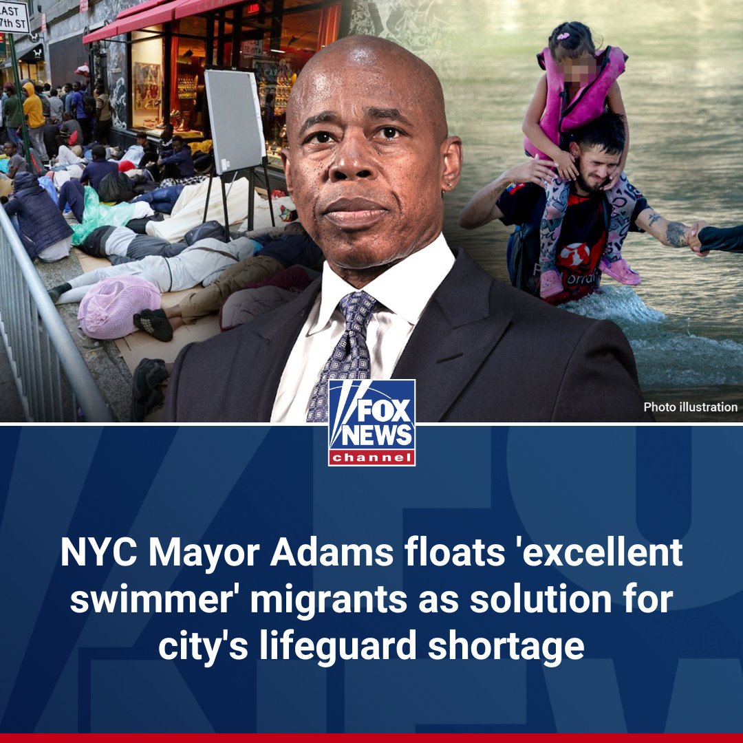 JUST KEEP SWIMMING: With Memorial Day around the corner and concerns surrounding a lifeguard shortage, New York City Mayor Eric Adams (D) has an idea he believes would fix the issue: illegal migrants. Details about his latest plan: trib.al/JbgvONs