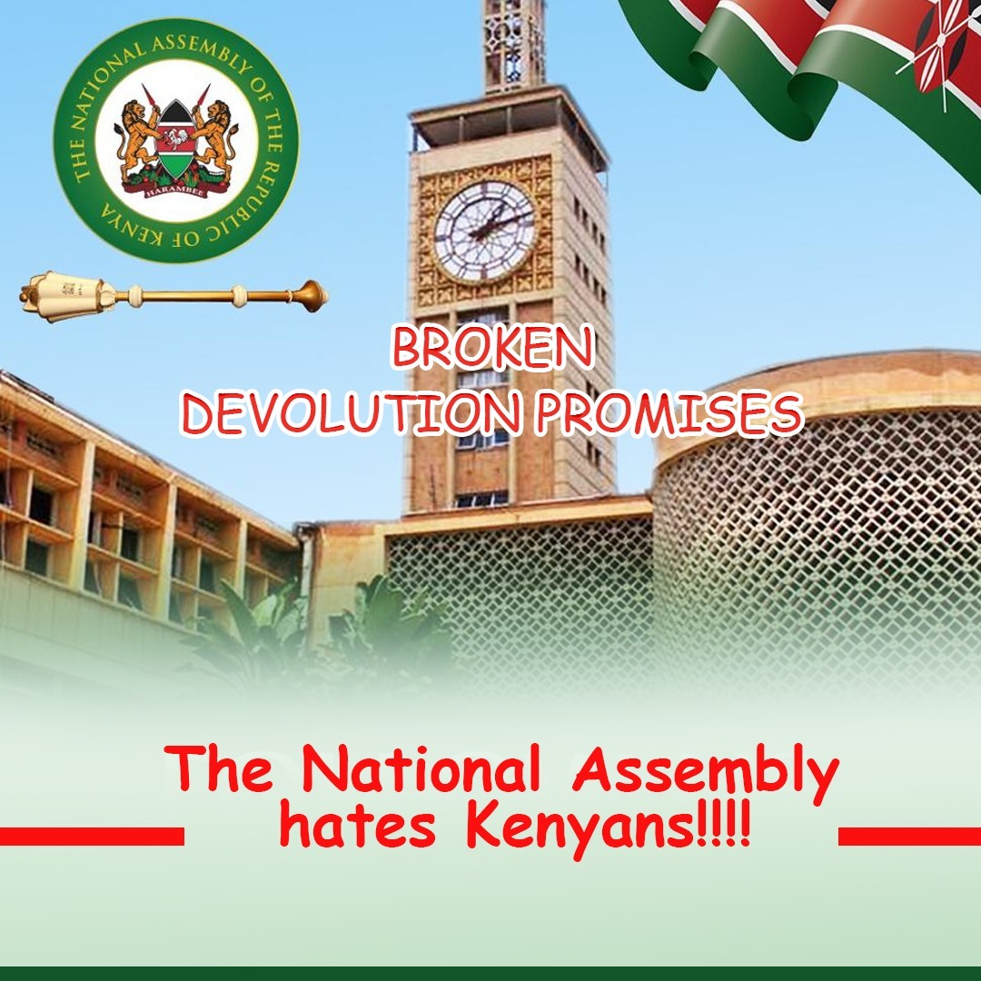 The deliberate efforts by the National Assembly to kill Devolution in favor of the NGCDF is a total shame #BrokenDevolutionPromises @CRAKenya @RailaOdinga @NAssemblyKE @SenateKE @TisaKenya @edwinsifuna @KenyaGovernors