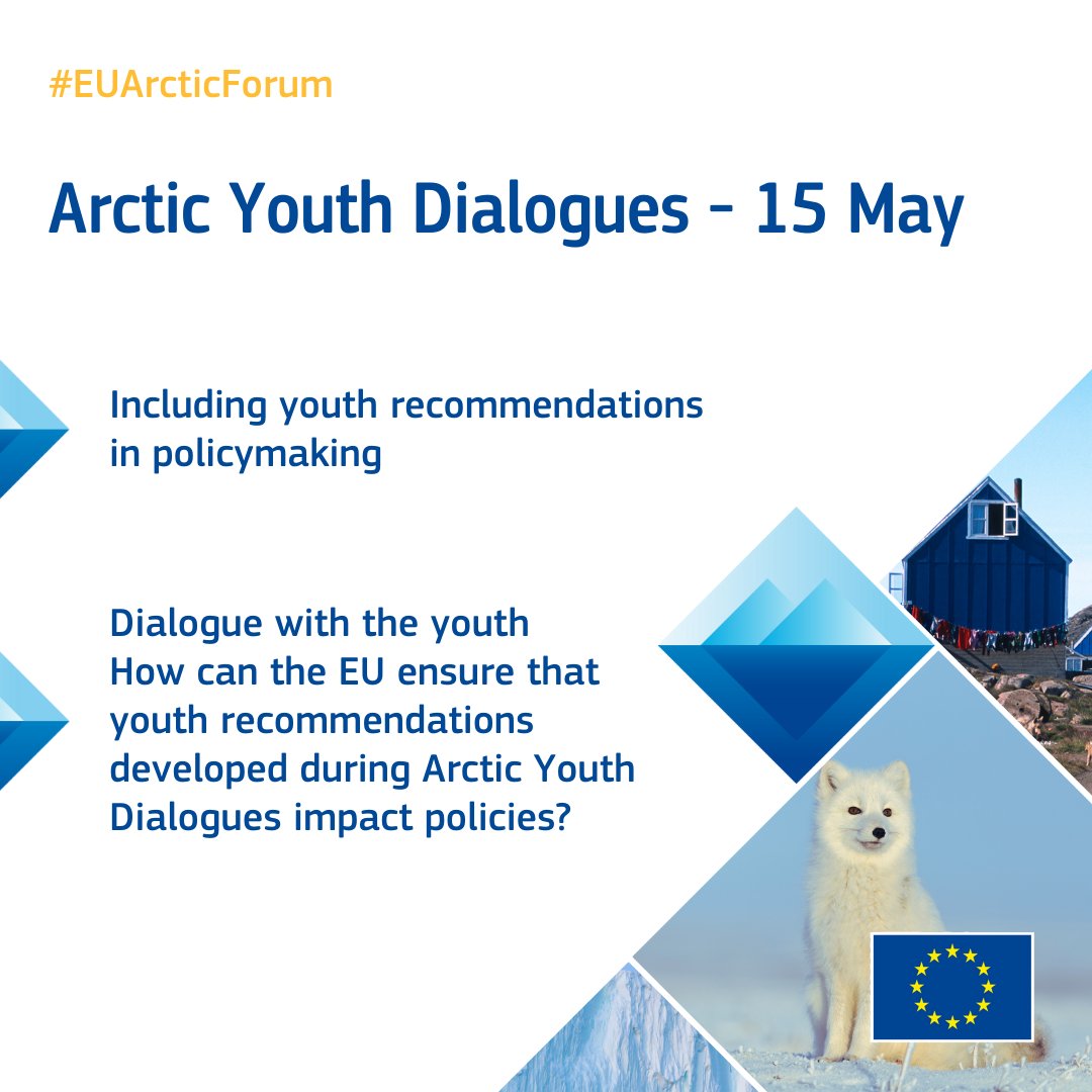 Welcome back for day 2 of the #EUArcticForum! On the menu today: The Indigenous Peoples’ Dialogue (8h30-13h10) The EU-Arctic Youth Dialogue (14h30-18h) Follow live: webcast.ec.europa.eu/eu-arctic-foru…