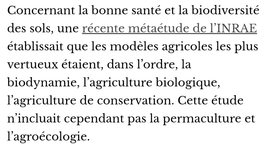 Selon cet article de deux chercheurs du @Cirad dans @FR_Conversation, une récente méta-étude de l'@INRAE_France aurait conclu que la biodynamie était le modèle agricole le plus vertueux. Ça fait frémir...
theconversation.com/les-sept-famil…