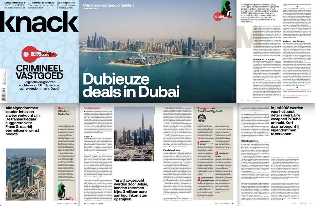 Belgische drugsbazen kochten voor miljoenen aan eigendommen in Dubai. Vandaag in @knack: acht pagina's over het onderzoek #DubaiUnlocked