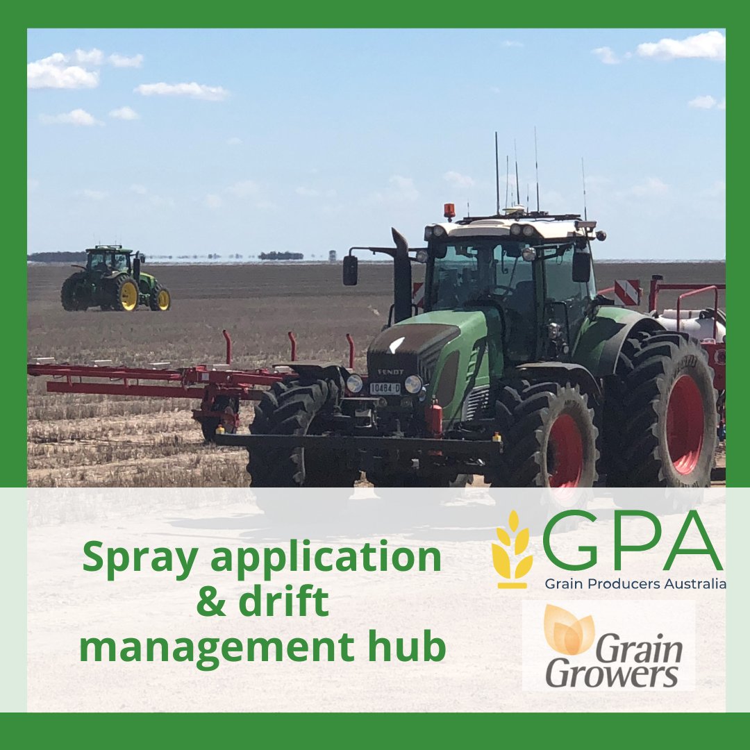 There’s a new spray management hub from @GrainGrowers offering solutions for minimising #spraydrift while ↑ efficacy & ↓ cost including @thegrdc resources & more👉 graingrowers.com.au/graingrowers-s…  GPA is urging all growers to brush up on best practice 👉 shorturl.at/pxzI9