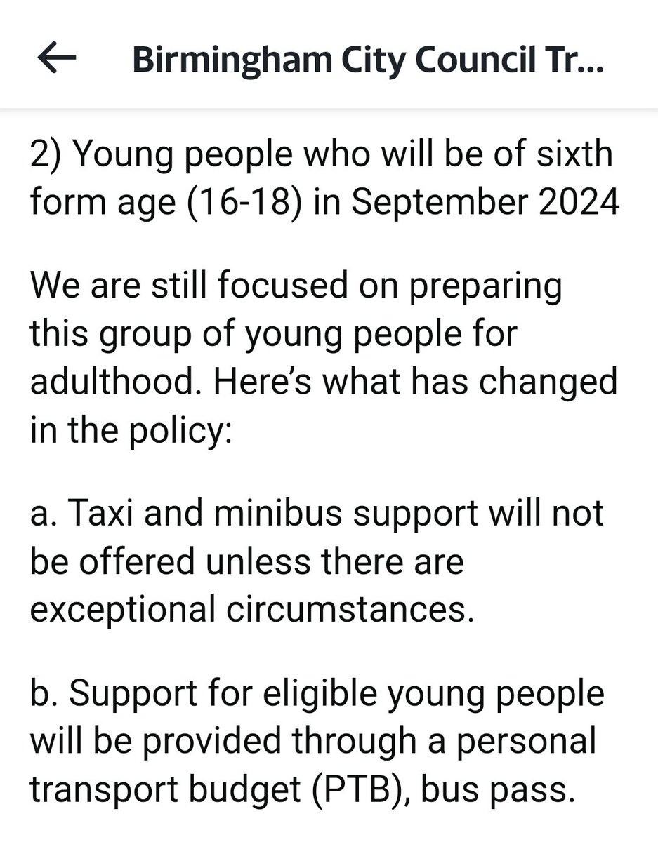 The majority of 16-18 yo SEND kids will NOT be able to travel on the bus to school independently. Some will never travel independently. This policy is unbelievably short sighted and WILL mean our most vulnerable kids can't go to school in September! @NEUnion @BirminghamNEU