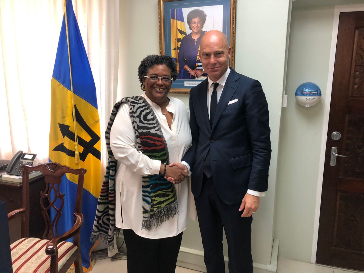 Very productive meeting in #Bridgetown with H.E. @miaamormottley, Prime Minister of #Barbados. We discussed plans for a Climate Adaptation Accelerated Program for Small Island Developing States, building on the impactful Africa Adaptation Acceleration Program #AAAP. So important