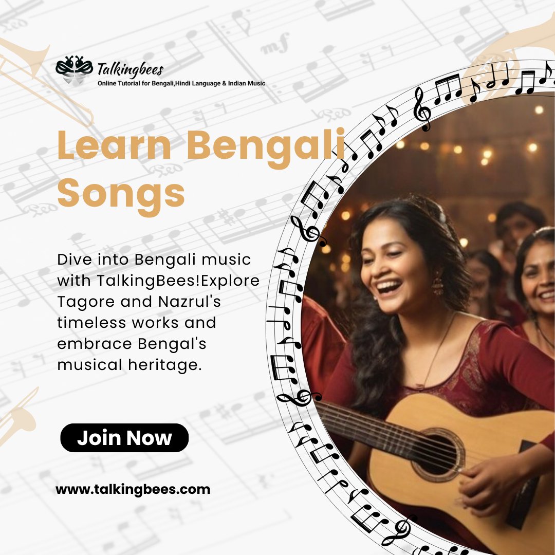 talkingbees's tweet image. Unleash your love for Bengali music with TalkingBees! Dive deep into the timeless melodies of Tagore and Nazrul while immersing yourself in Bengal's rich musical heritage. Join us now!
#bengalimusic #musicclass #musiceducator #singing #musiccourses #talkingbees