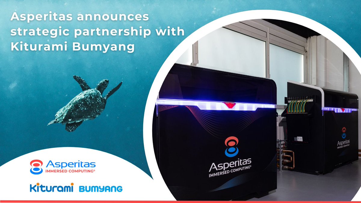 PRESS RELEASE | Asperitas announces strategic partnership with Kiturami Bumyang

Read the full release here ➡️ ow.ly/n1es50RGFRx 

#immersioncooling #datacentercooling #sustainability