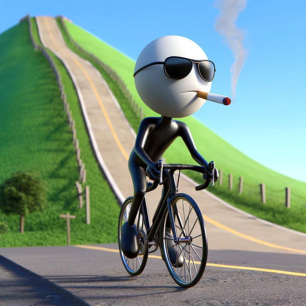 don't forget to light your cigarette while on a bike ride 😎🚬🚴‍♂️