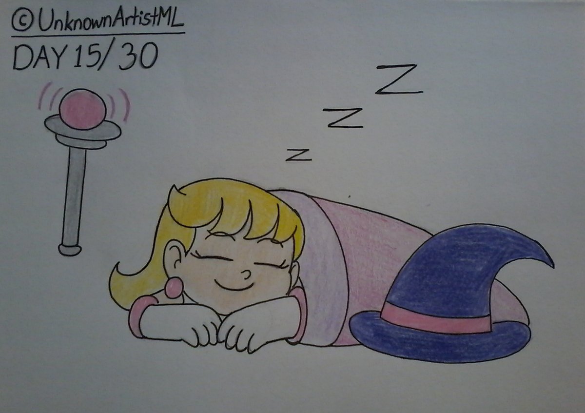 Madeline's MAY-gical Medley DAY 15: A Well Rested.

Madeline decided to take a well-deserved rest.
The magic wand protects her from terrible nightmares.

P.S. Only 15 more Madeline Arts to go!
#UnknownArtistML #MadelineMonth2024 #TraditionalArt #OC #OriginalCharacter #Magician