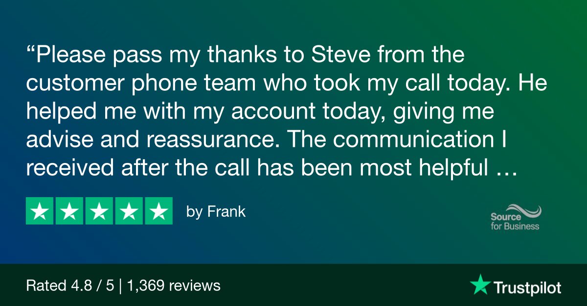 Happy Wednesday - another fantastic 5* review from our valued customers. Proud to have Steve on the team! #CustomerSatisfaction