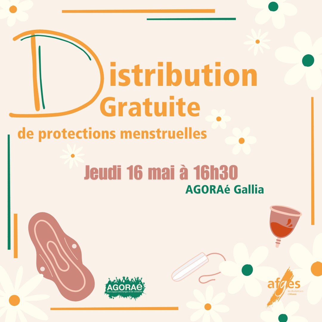 #JeunesEtPauvres | Demain, nous organisons une distribution gratuite de protections menstruelles : Vous trouvez ça normal que cela soit à des étudiant-e-s d'aider d'autres étudiant-e-s à finir le mois ?

📢 Non cher <a href="/gouvernementFR/">Gouvernement</a>, la #précarité étudiante ce n'est pas normal !
