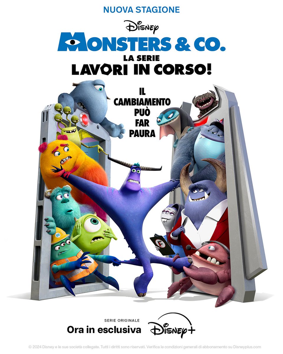 Il cambiamento può far paura. 
La nuova stagione di Monsters & Co. La Serie - Lavori in corso! è disponibile ora su @DisneyPlusIT. #DisneyPlus