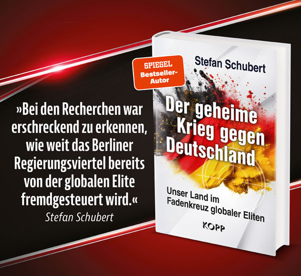Schuberts neuer Bestseller: In „Der geheime Krieg gegen Deutschland“ enthüllt er, wie Finanzindustrie, grüne Milliardäre, #NATO, #WHO und #Geheimdienste unser Land in den Untergang treiben. Dahinter steckt ein Plan: tinyurl.com/2zjthrj4