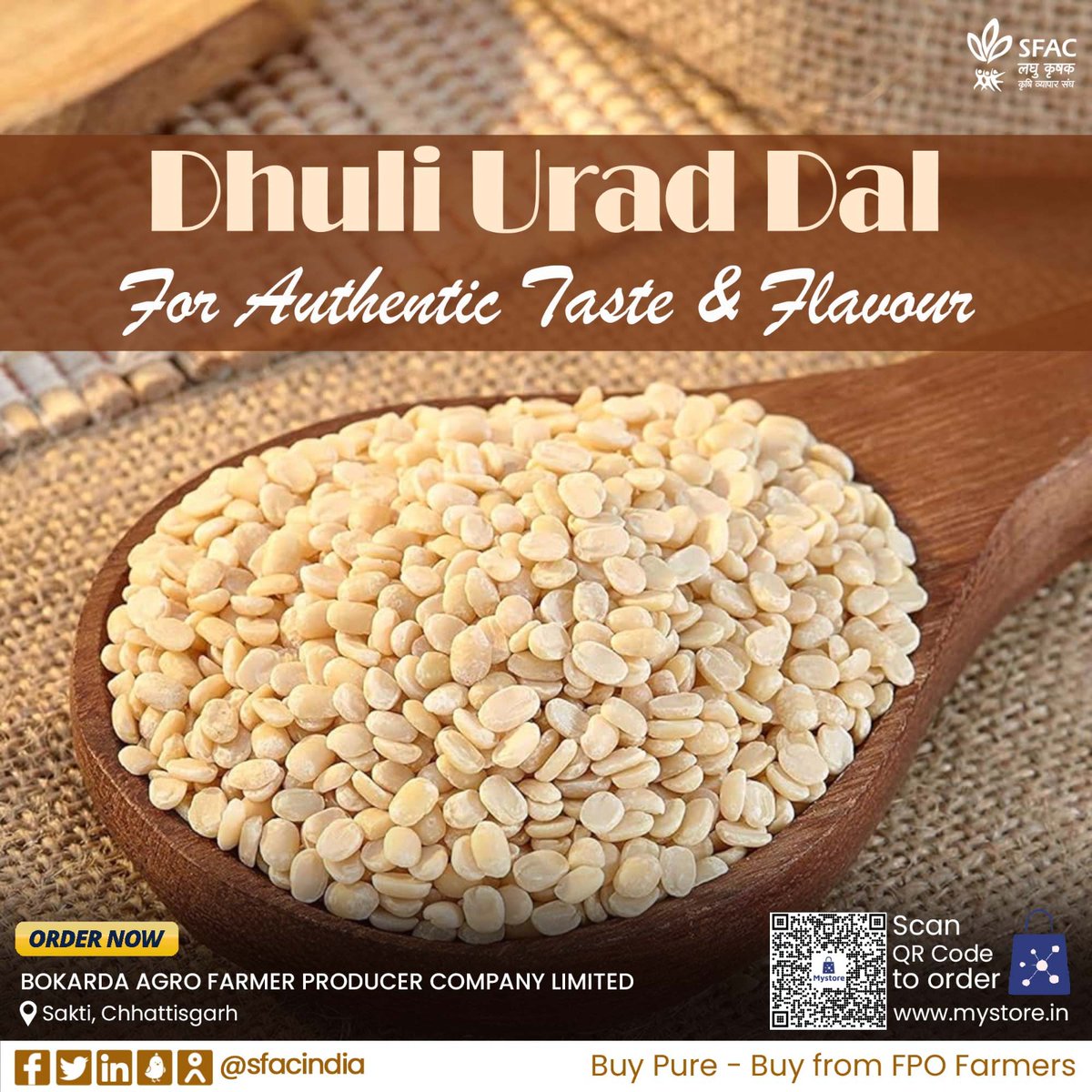 This safely cleaned, unpolished, organic urad dal provides savoury taste & flavour with numerous health benefits.

Buy straight from FPO farmers at👇

mystore.in/en/product/ura…

🍲

#VocalForLocal #healthychoices #healthyeating #healthyhabits #tastyrecipes