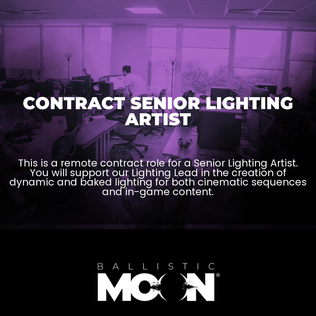 🚀 NEW JOB ALERT! 🚀

We are currently hiring for a Senior Lighting Artist to join us!
🖌️🌔💀

Apply here 🔗ballisticmoon.com/careers/

#gamedev #lightingartist #workwithus #gamedevjobs #ballisticmoon #games