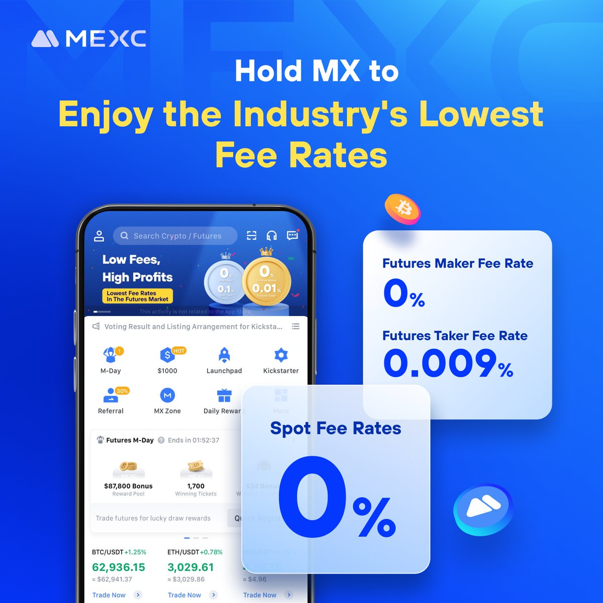 Tired of high trading fees? 👀 🚀Hold $MX now to enjoy the industry’s lowest fee rates and maximize your profits! Trade #MEXC Futures now!🔽 mexc.com/futures