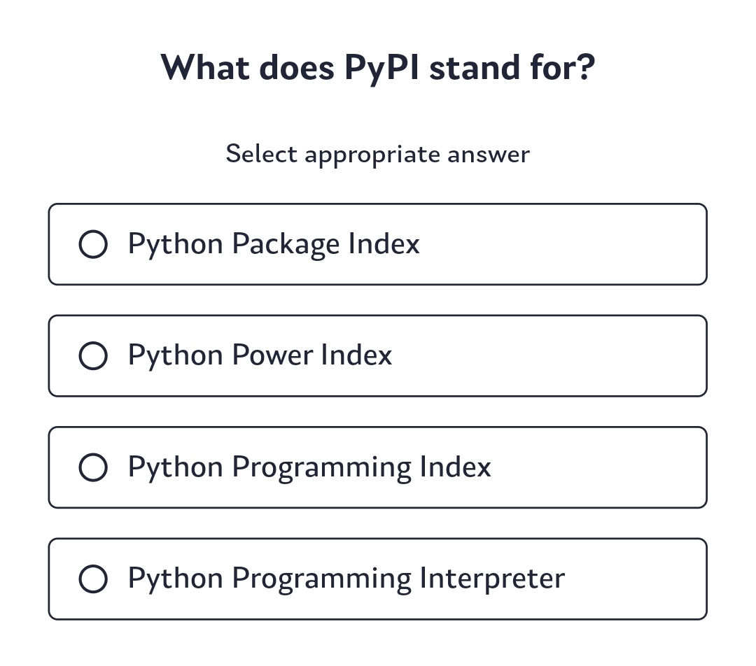 What does PyPI stand for?