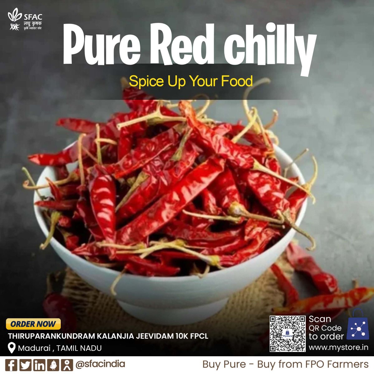 Spice up your food with the fiery flavour of organic red chili.

Buy straight from FPO farmers at👇

mystore.in/en/product/91c…

🌶️

#VocalForLocal #healthychoices #healthyeating #healthyhabits #tastyrecipes