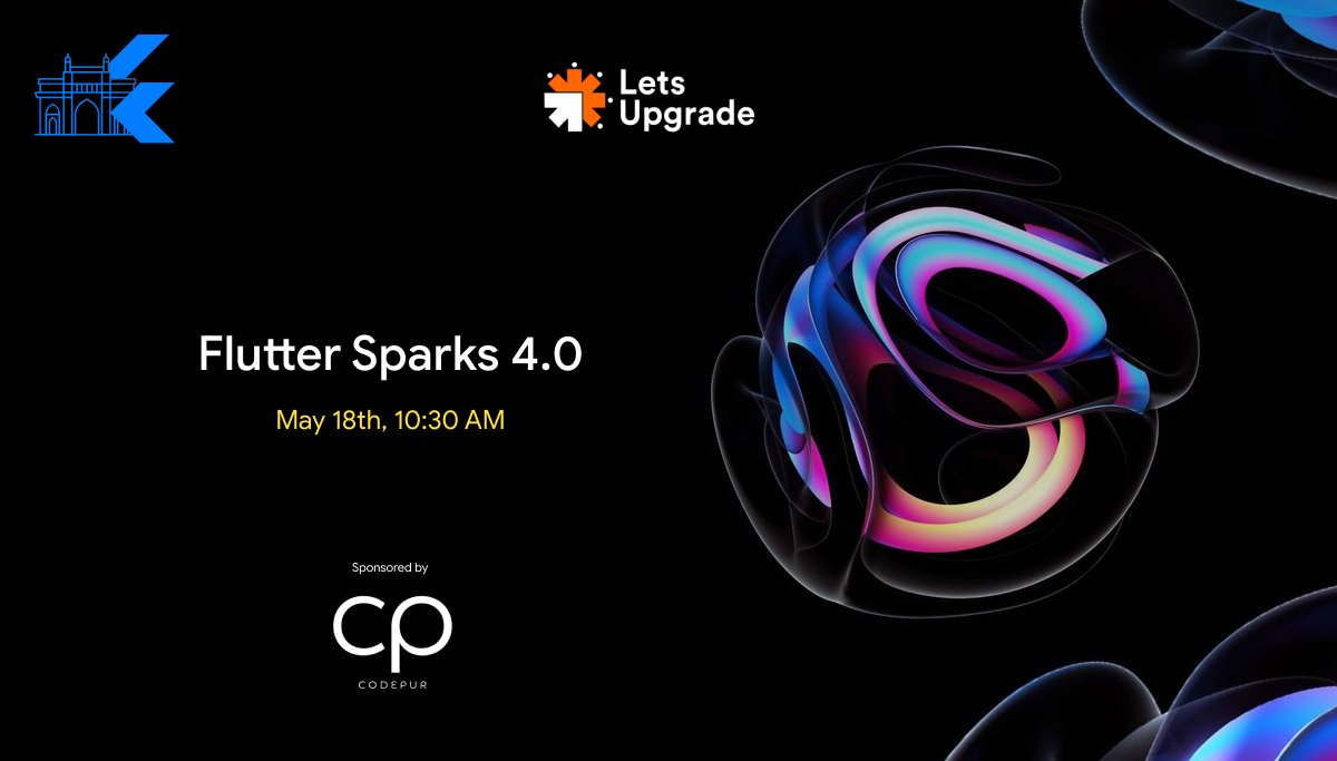 MumbaiFlutter's tweet image. Come join us for Flutter Sparks 4.0 on May 18th!
RSVP - meetup.com/mumbai-flutter…
#FlutterSparks4 #FlutterMumbai #fluttercommunity #mumbaimeetup