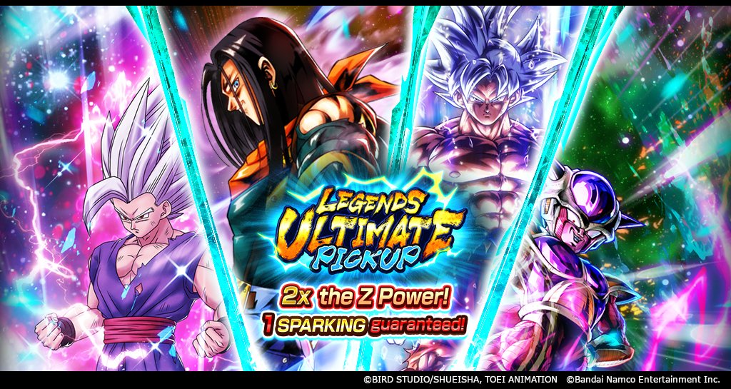 ['LEGENDS ULTIMATE PICKUP' Is On!] LL Super #17 and Beast Gohan are back! All steps are Consecutive Summons with 1 SP guaranteed & 2x Z Power! Steps 1-3 come with freebie LEGENDS Tickets & Step 4 is a free Consecutive Summon! #DBLegends #Dragonball