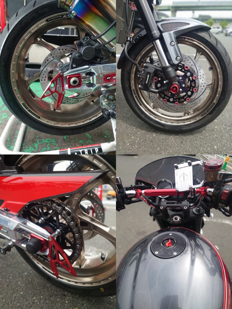 ペイントボックスでペイントしてホイールとブレーキ以外からカスタムしてるZ900RSにOZホイール＆KOODシャフト＆サンスターローターを入魂！ブレンボ値上げなので、ちゃっかり賢く値上げ前に購入😍後日取付🫡@KOOD_BIKE　@SunstarMC
＃ペイントボックス
＃ノーブレスト
＃Z900RS
＃ライコランド小倉店