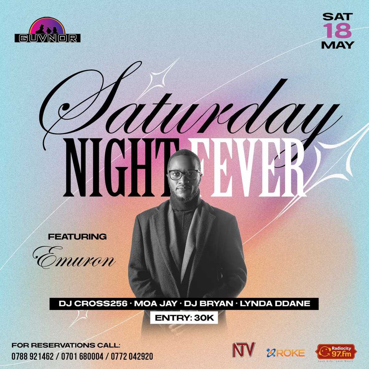 ‼️‼️‼️GUYS GUYS GUYS‼️‼️‼️ Kindly Join me This Saturday (18th) at GUVNOR. @GuvnorUganda I’m hosting on that night! Featuring @lynda_ddane @djmoajay_ Hope to see you there ‼️
