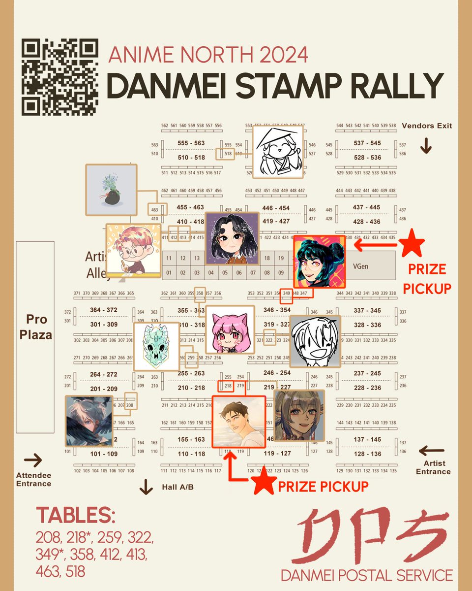 DANMEI STAMP RALLY AT #AnimeNorth 2024! (heres a little preview of my prize piece :D) You can find me at table 349!
