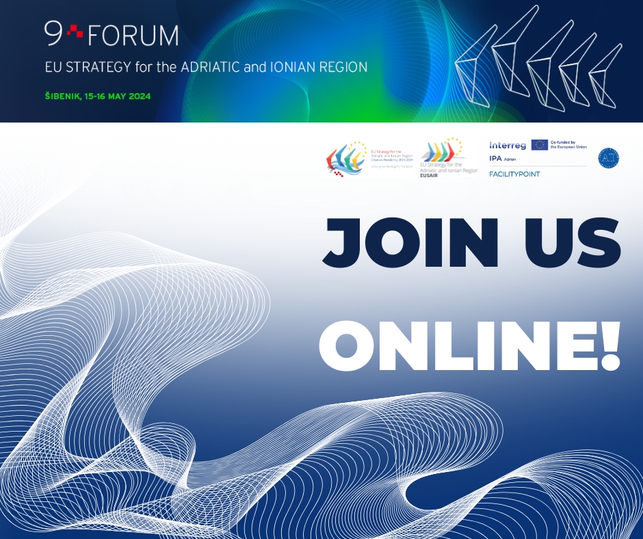 Couldn't join us in Šibenik? 😔 Worried you might miss the 9th Annual EUSAIR Forum? Don't worry! Join us online and watch the sessions from your home or office! 🖥️🏠 Find the links here: adriatic-ionian.eu/streaming-9th-… See you at 10:30 in Šibenik I to officially open the forum! 🎉