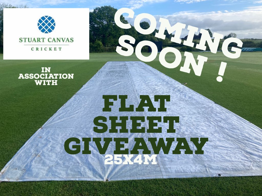 County Flat Sheet Giveaway (Coming Soon) •Manufactured from a 250gsm lightweight material In Association with @StuartCanvas More information- stuartcanvas.co.uk/sports/cricket…