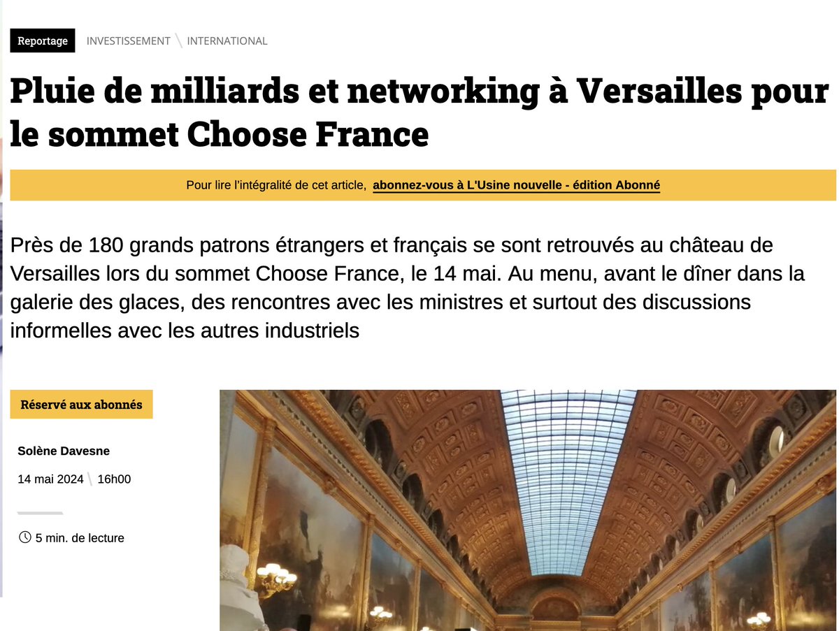 Que MACRON fasse le VRP de luxe pour l'attractivité du territoire me va très bien. Ça me rappelle comment les choses se passent avec l'agence d’attractivité en Alsace, l'ADIRA : elle passe sont temps a se raccrocher à des projets déjà existants. Exemple si mars Wrigley à Haguenau