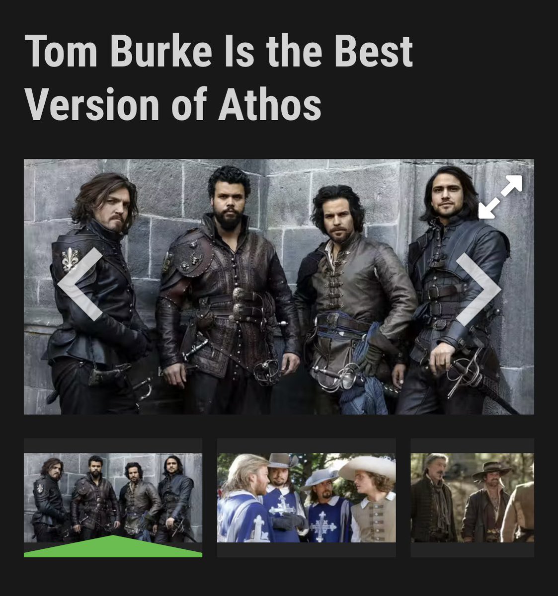 _Virginia_Plain's tweet image. ❤️ #Athos #TomBurke #BBCMusketeers 
“The Musketeers is certainly one of the most underrated shows of the past decade ..The entire cast was uniformly excellent, but Burke’s sensitivity and range ensured that his version of Athos was the show’s standout.”